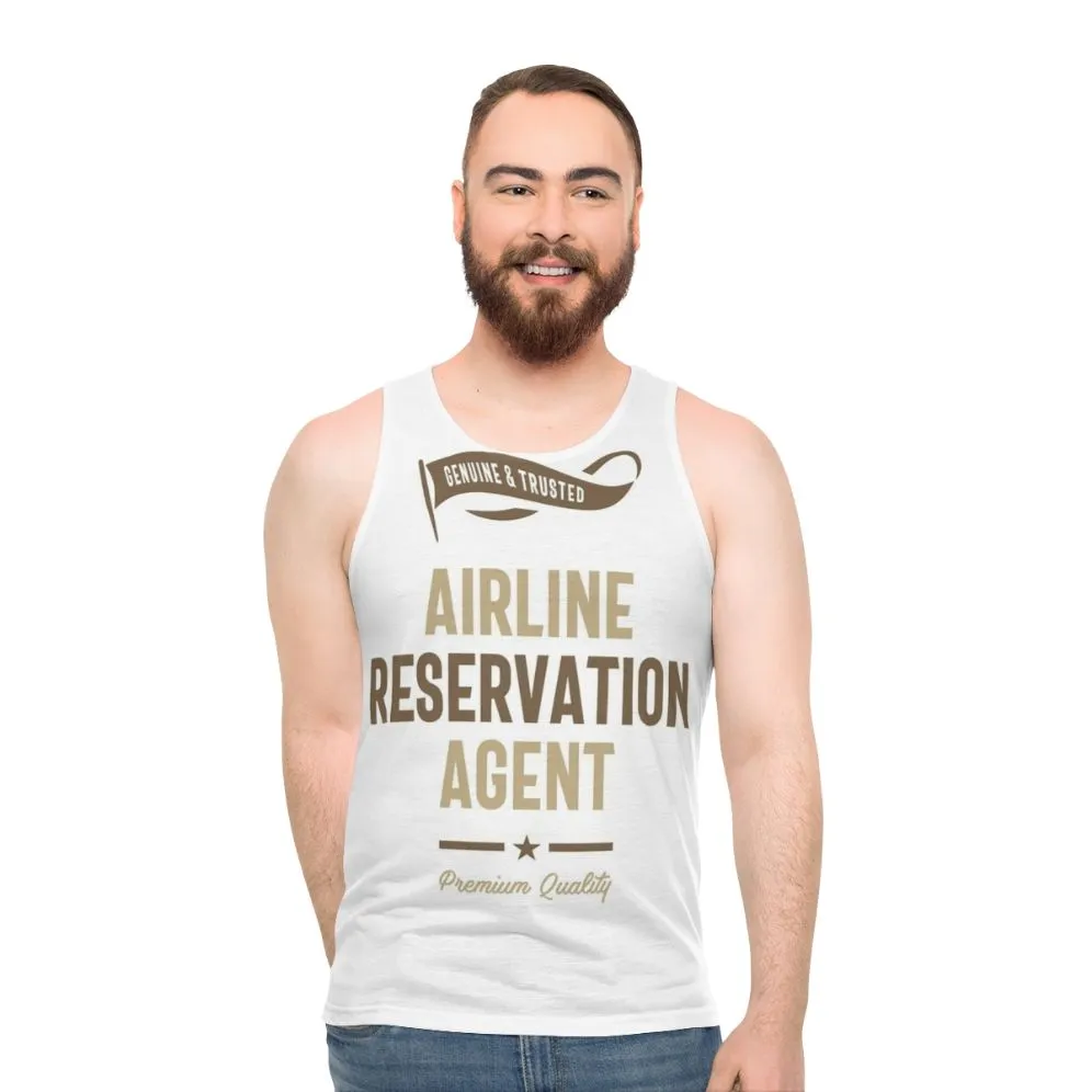 Airline Reservation Agent Unisex Tank Top 2 | Travel Jobs Apparel